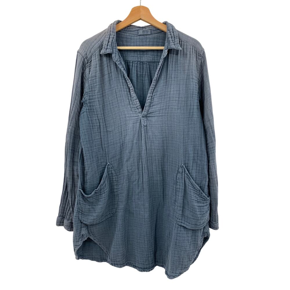 CP Shades blue cotton tunic dress